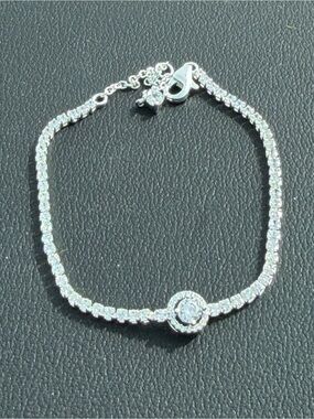 Pandora Silver Cubic Zirconia Halo Bracelet - Silver new no box